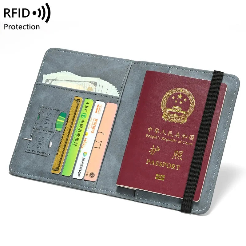 PU Leather Passport Cover — Multifunctional Travel Document Organizer