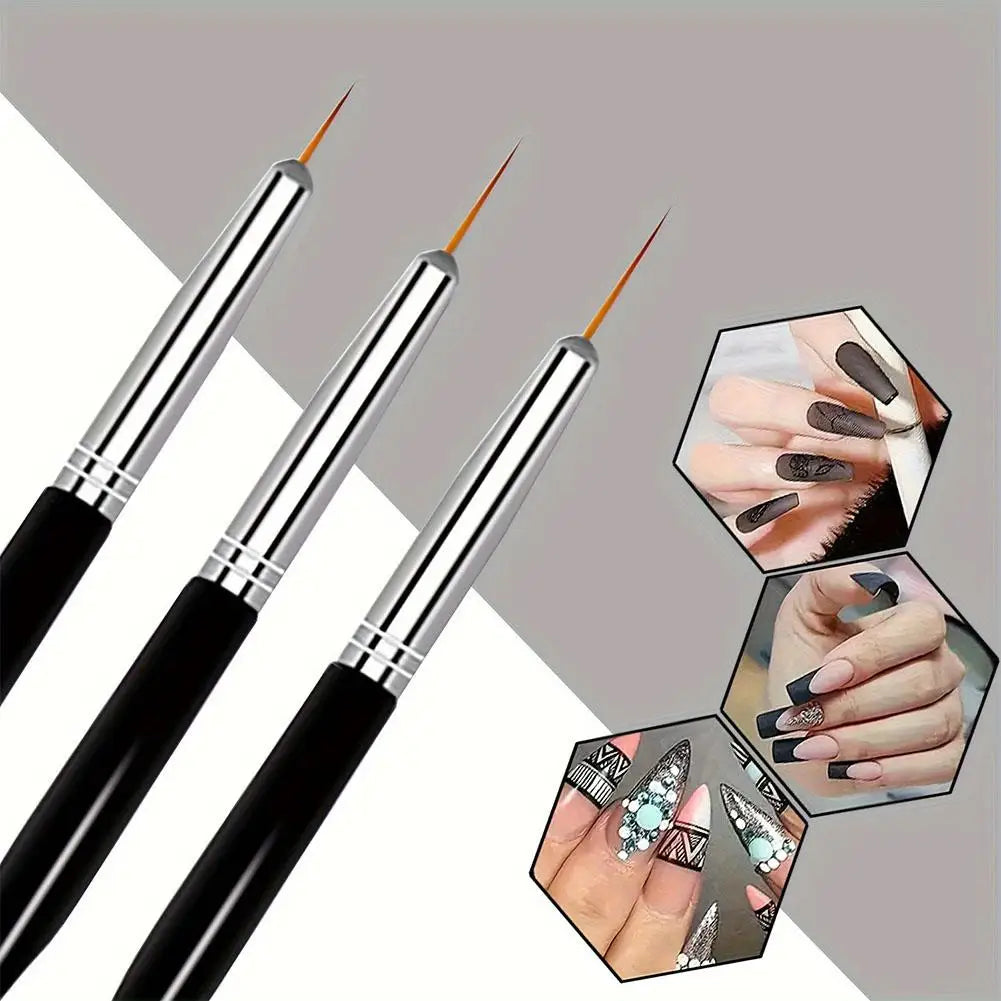 10-Piece Nail Art Brush Set — Precision Tools for Gel Polish and Detailing