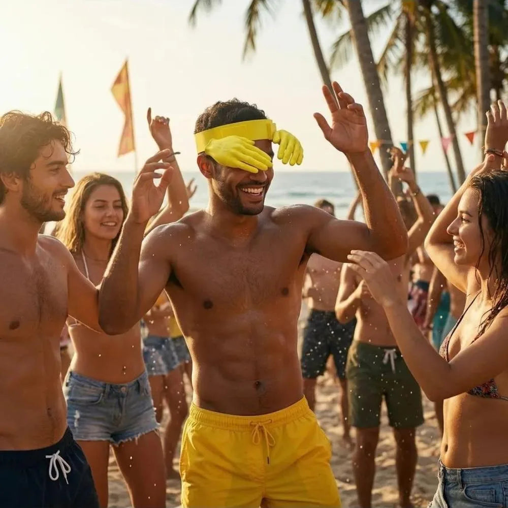 Funny Double-Palm Hand Sun Visor — Quirky Novelty Headband for Summer Parties
