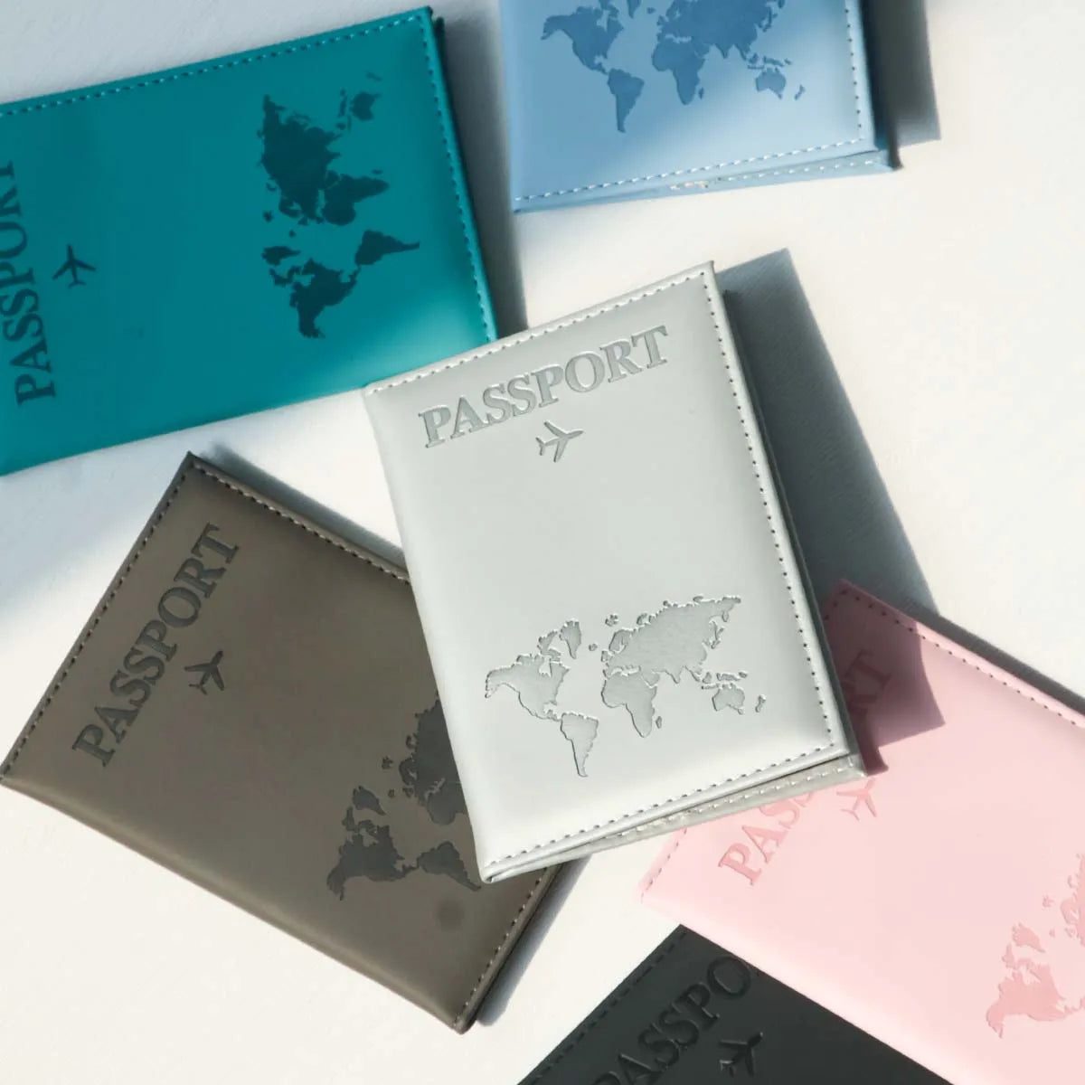 Slim PU Leather Passport Holder — Compact Travel Document Organizer