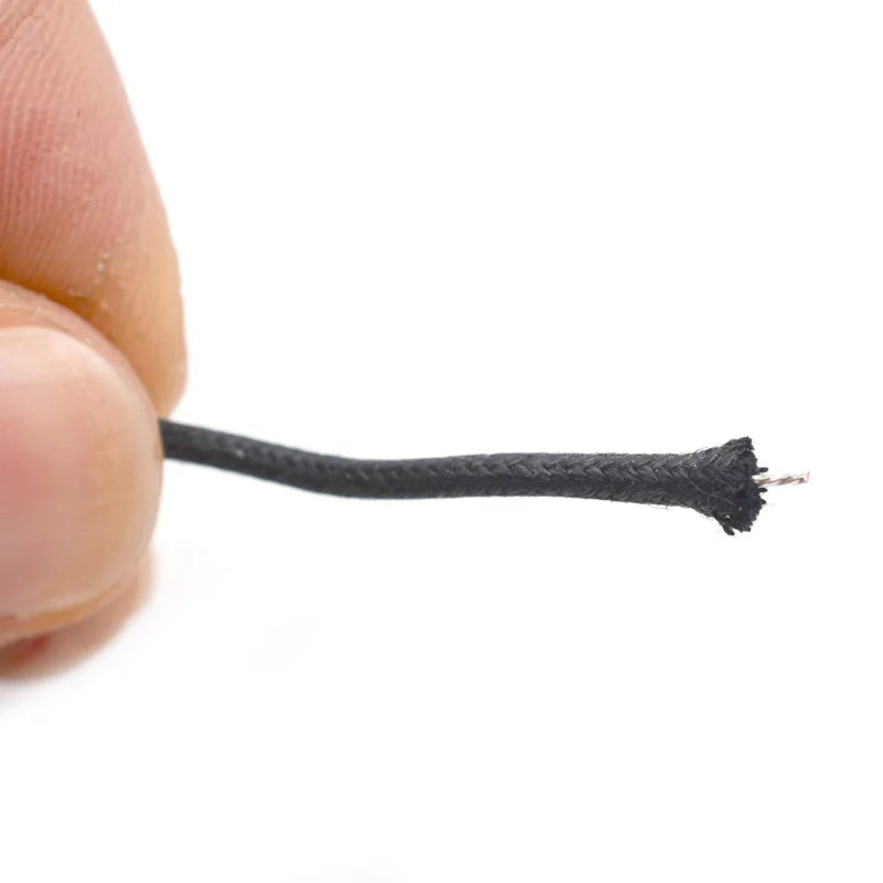 SAPHUE Vintage Cloth-Covered Guitar Wire — Waxed Pushback Cable, 4.5 Meters