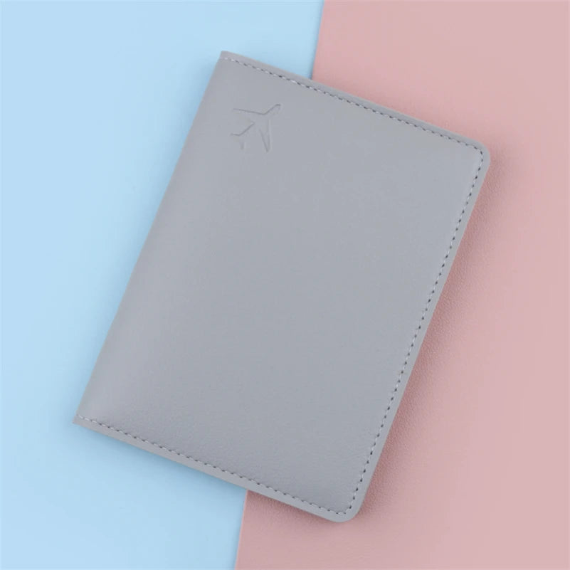 PU Leather Passport Cover — Slim Travel Wallet with Card Holders