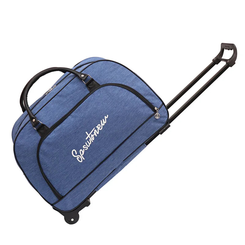 Felemi Foldable Trolley Duffle Bag — Large Capacity Travel Luggage