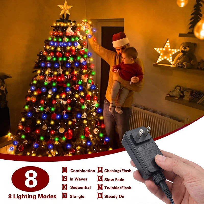 MIMIRGB Smart RGB Christmas Tree Lights — 400 LED App-Controlled Fairy Lights
