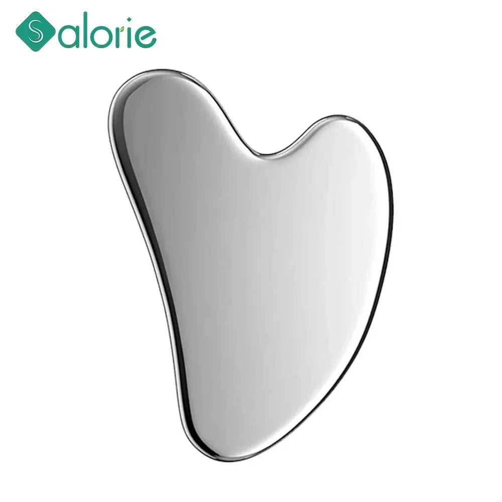 SALORIE Stainless Steel Gua Sha Board — Facial and Body Massage Scraper