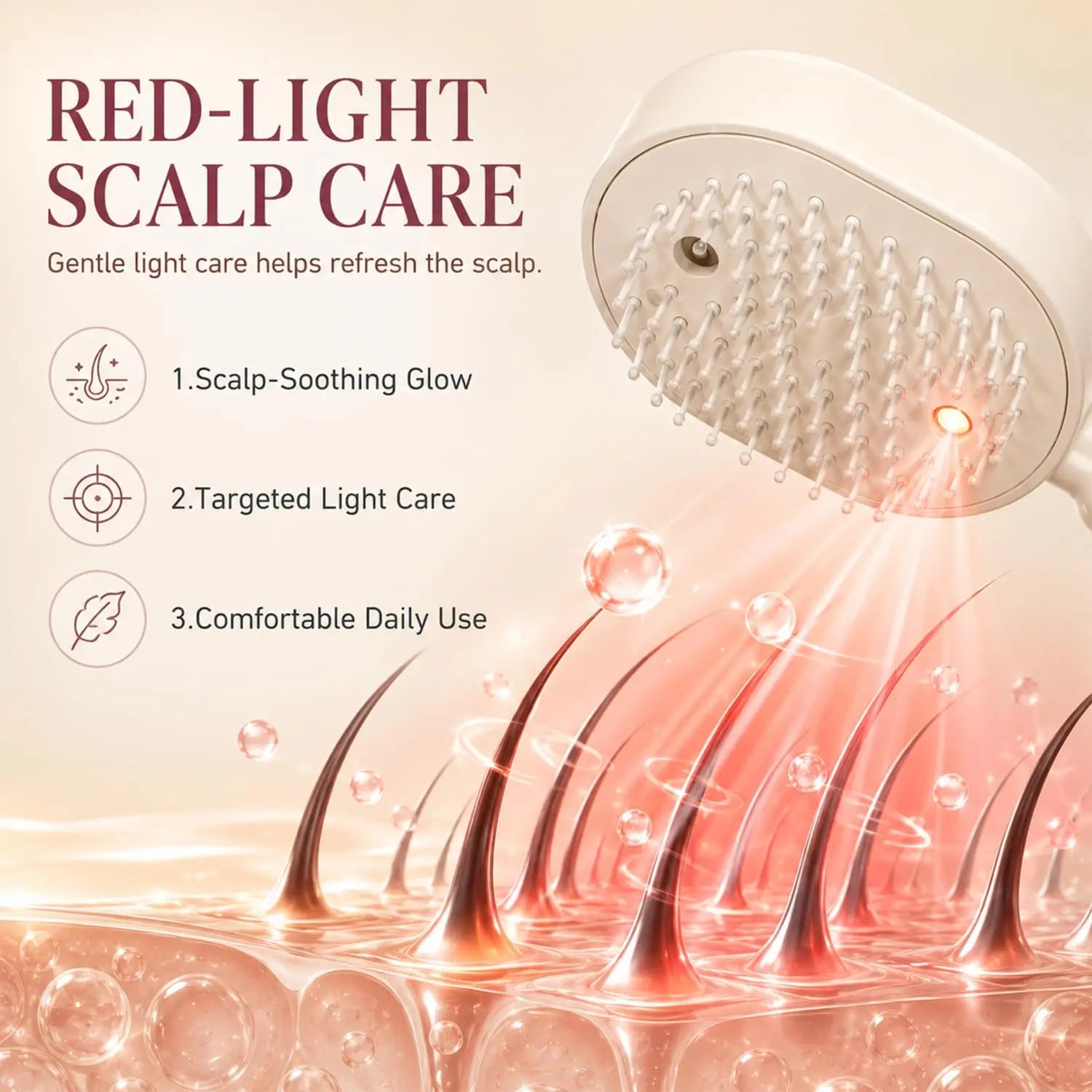 Electric Spray Hair Brush — Cordless Detangling & Anti-Static Styling Tool