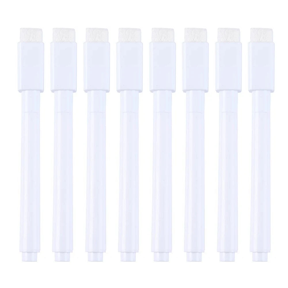 Haile White Dry-Erase Markers — Integrated Eraser Head for Smooth Writing