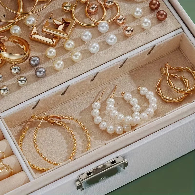 86 Piece Fashion Jewelry Set — Bohemian Pearl and Gold Plated Accessories