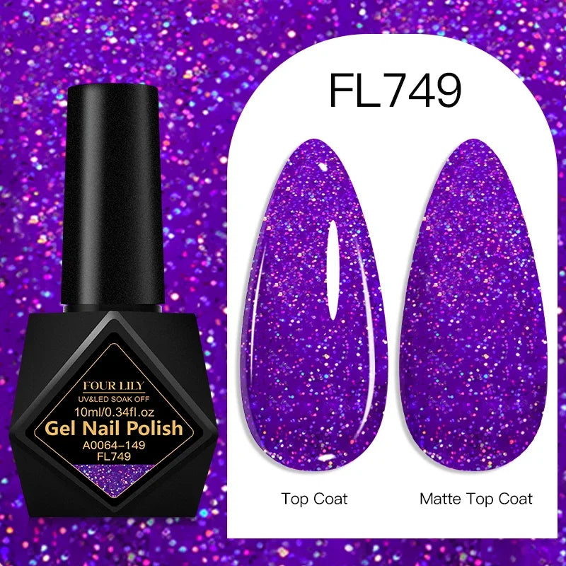 Four Lily Gel Nail Polish — Long Lasting Semi-Permanent Manicure Set