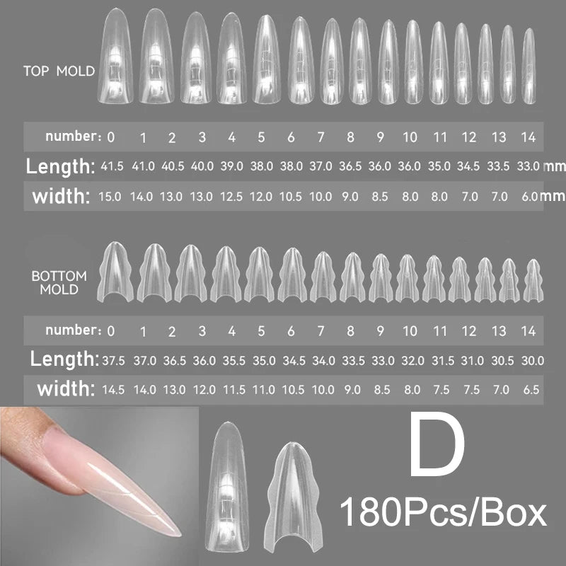 Sandwich Dual Nail Forms — Coffin and Almond Extension Molds