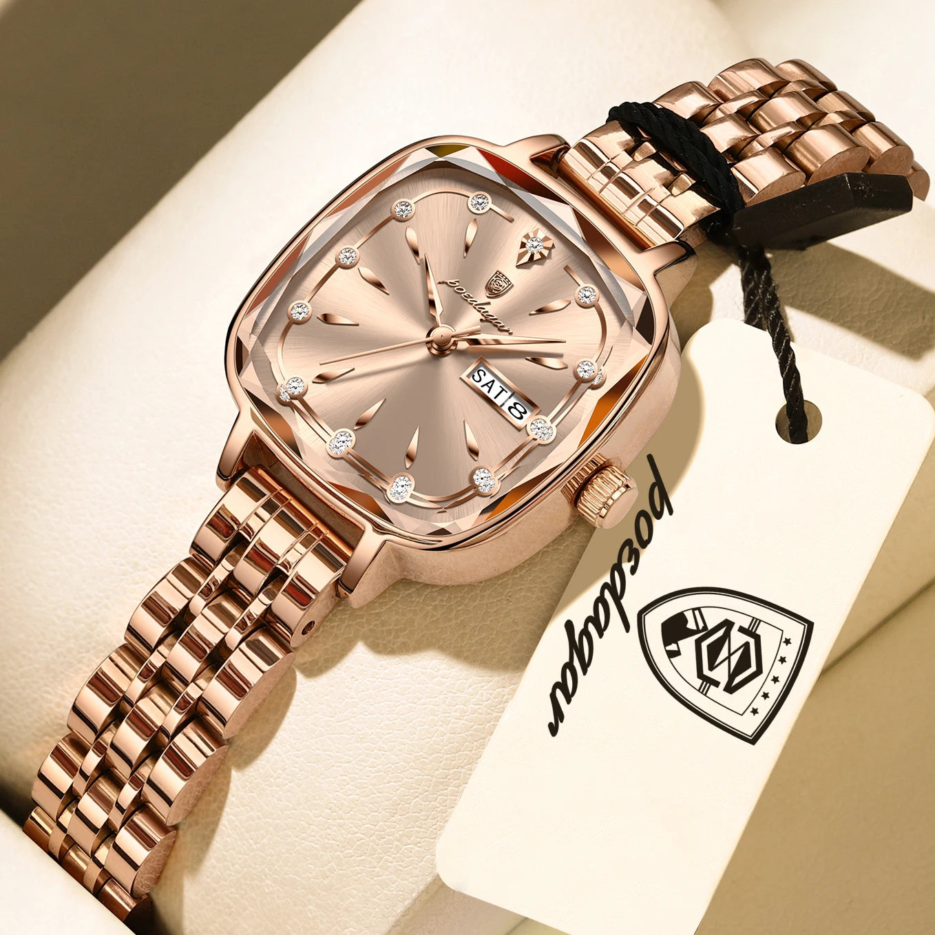 POEDAGAR Luxury Women's Watch — Elegant Stainless Steel Quartz Wristwatch