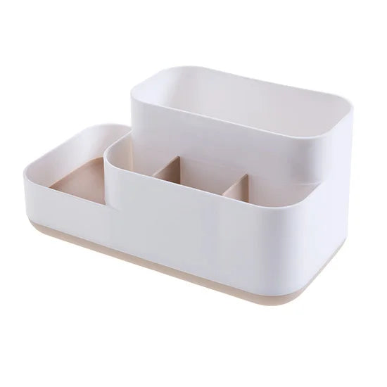 Creative Makeup Organizer Box — Multi-Compartment Cosmetic Storage with Drawer