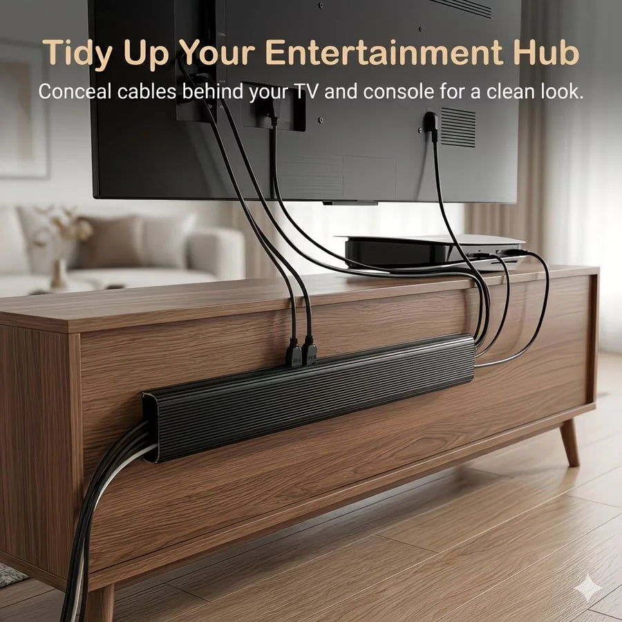 Under Desk Cable Management Tray — No-Drill Wire Organizer for Workspace