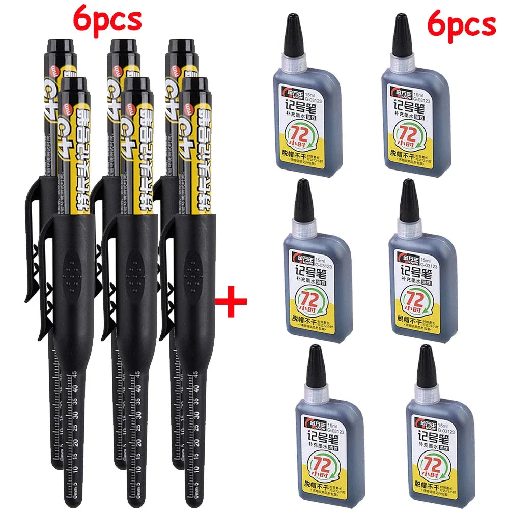 Long Nib Marker Pen — Waterproof For Woodworking