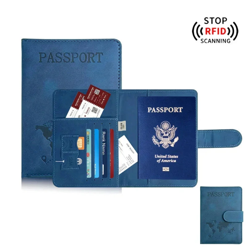 TRISJEM Passport Holder — RFID Blocking Travel Wallet with Card Slots