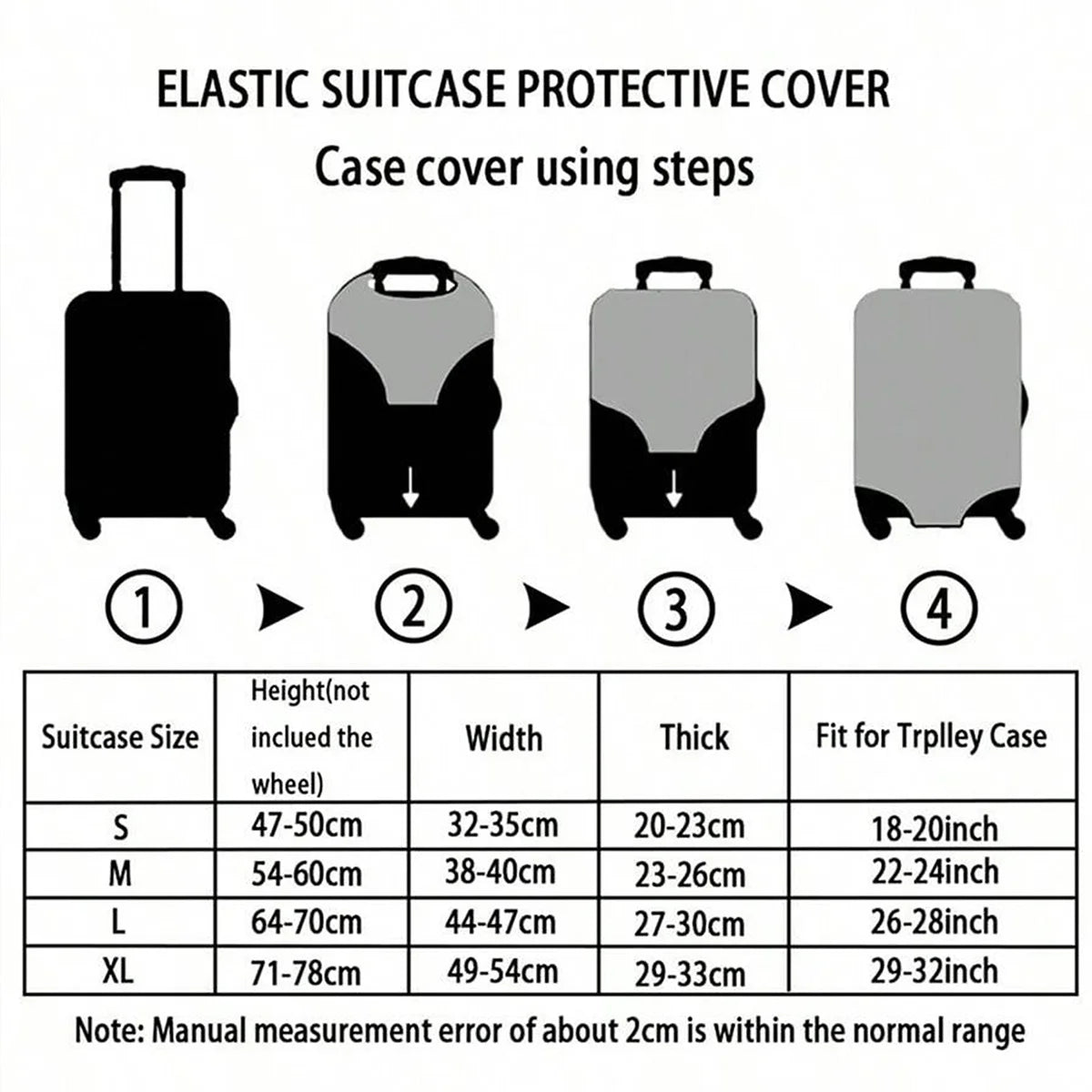 Elastic Luggage Cover Protector — Waterproof and Dustproof Suitcase Guard