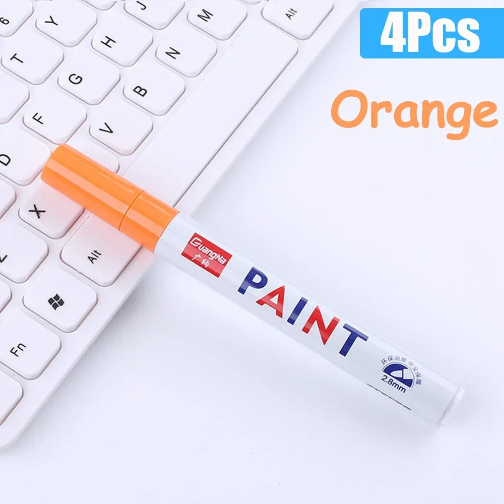 Permanent Paint Marker Pens — Waterproof Quick-Dry Tire & Craft Markers