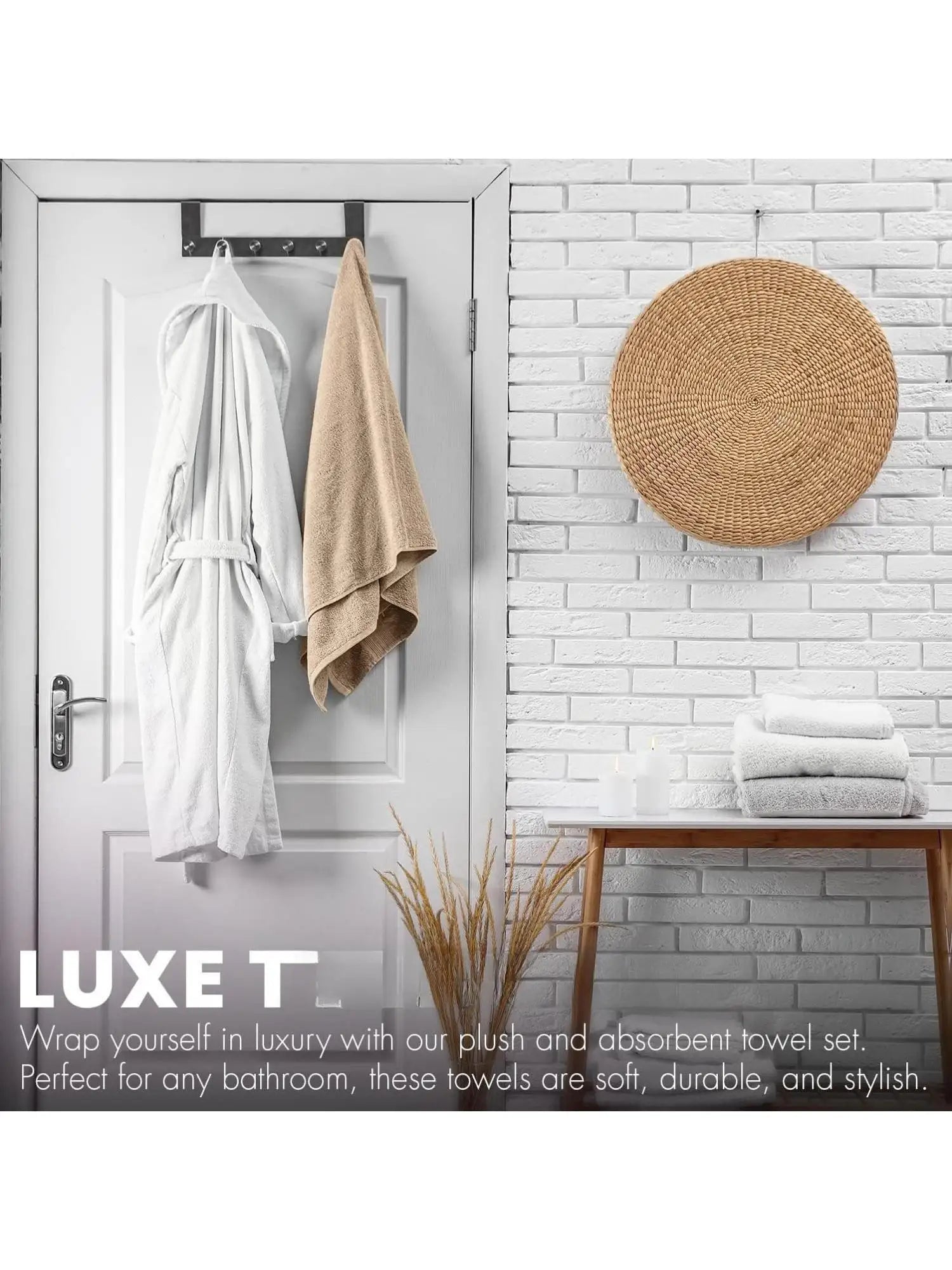 Bath Towels — Soft Absorbent Cotton