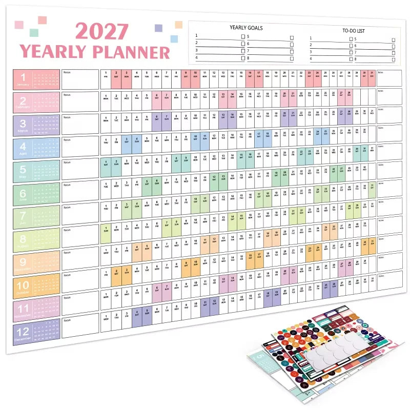 2026 Large Wall Calendar — Daily and Weekly Planner for Organization