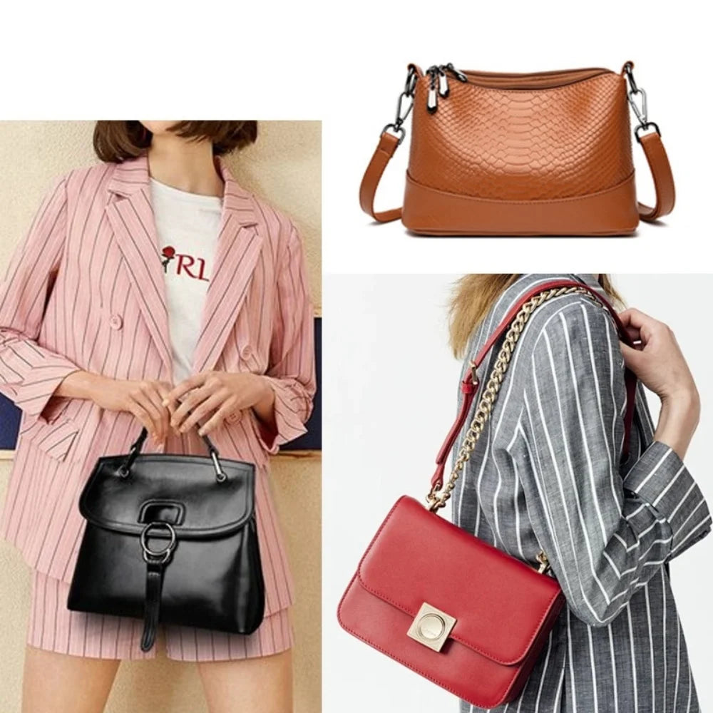PU Leather Bag Strap Replacement — Wide Shoulder Handle for Handbags