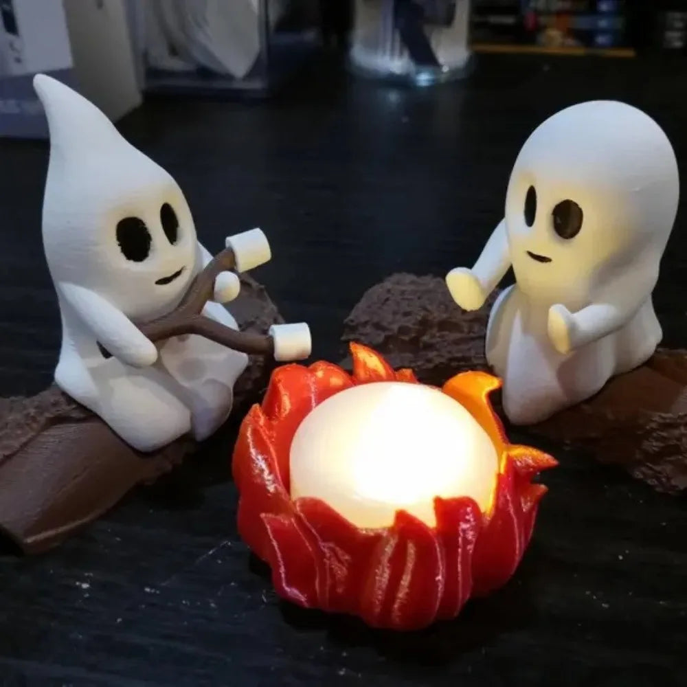 Halloween Ghost Campfire Decor — Spooky Outdoor Party Ornament Set