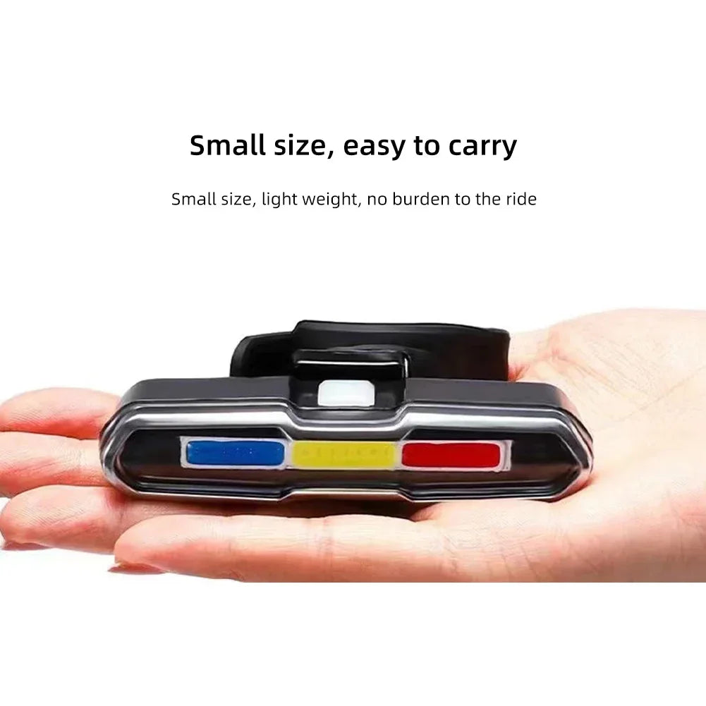 USB Rechargeable Bicycle Taillight — Waterproof Dual Color LED Safety Light