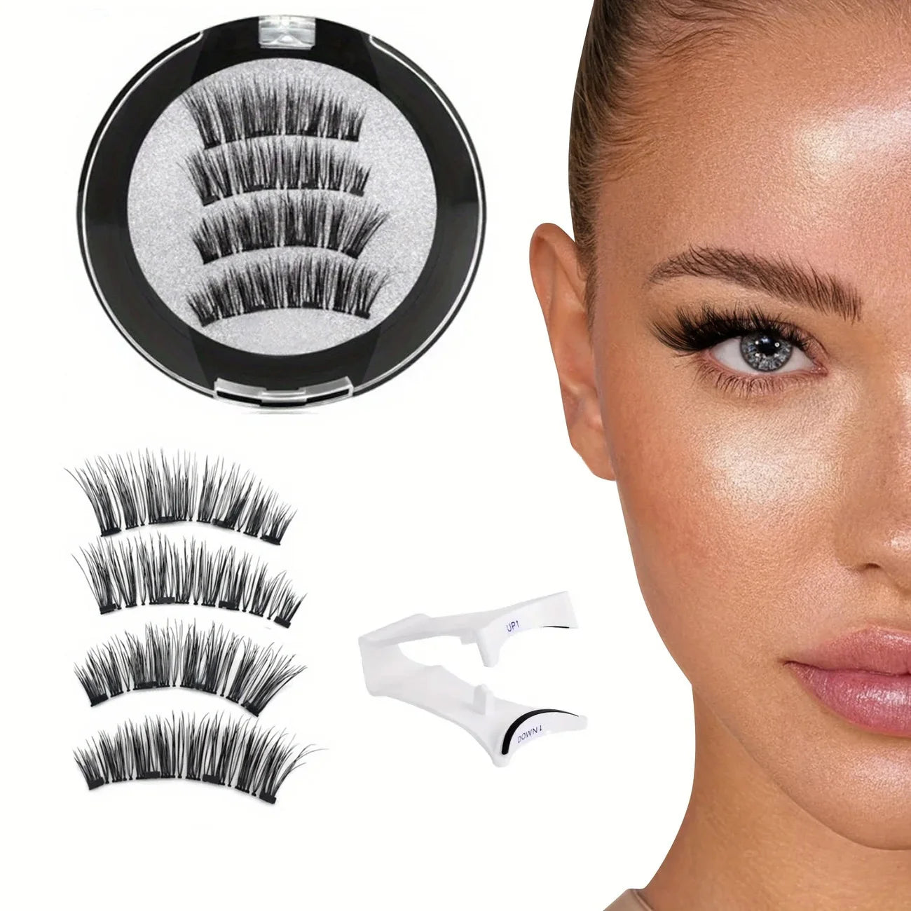 Magnetic Eyelash Set — Reusable Waterproof False Lashes, No Glue Required