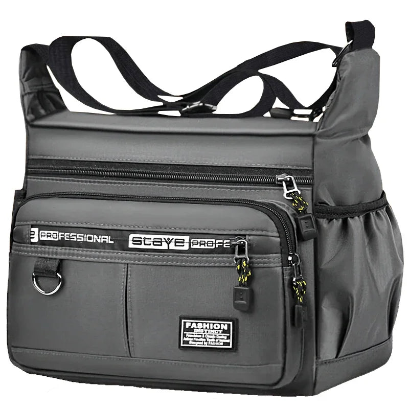 Men's Business Crossbody Bag — Multi-Pocket Professional Shoulder Bag