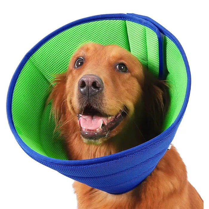 Protective Dog Recovery Cone — Breathable Mesh Elizabethan Collar