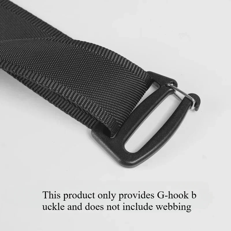 G Hook Webbing Buckles — Durable Plastic Adjuster for Bags and Belts
