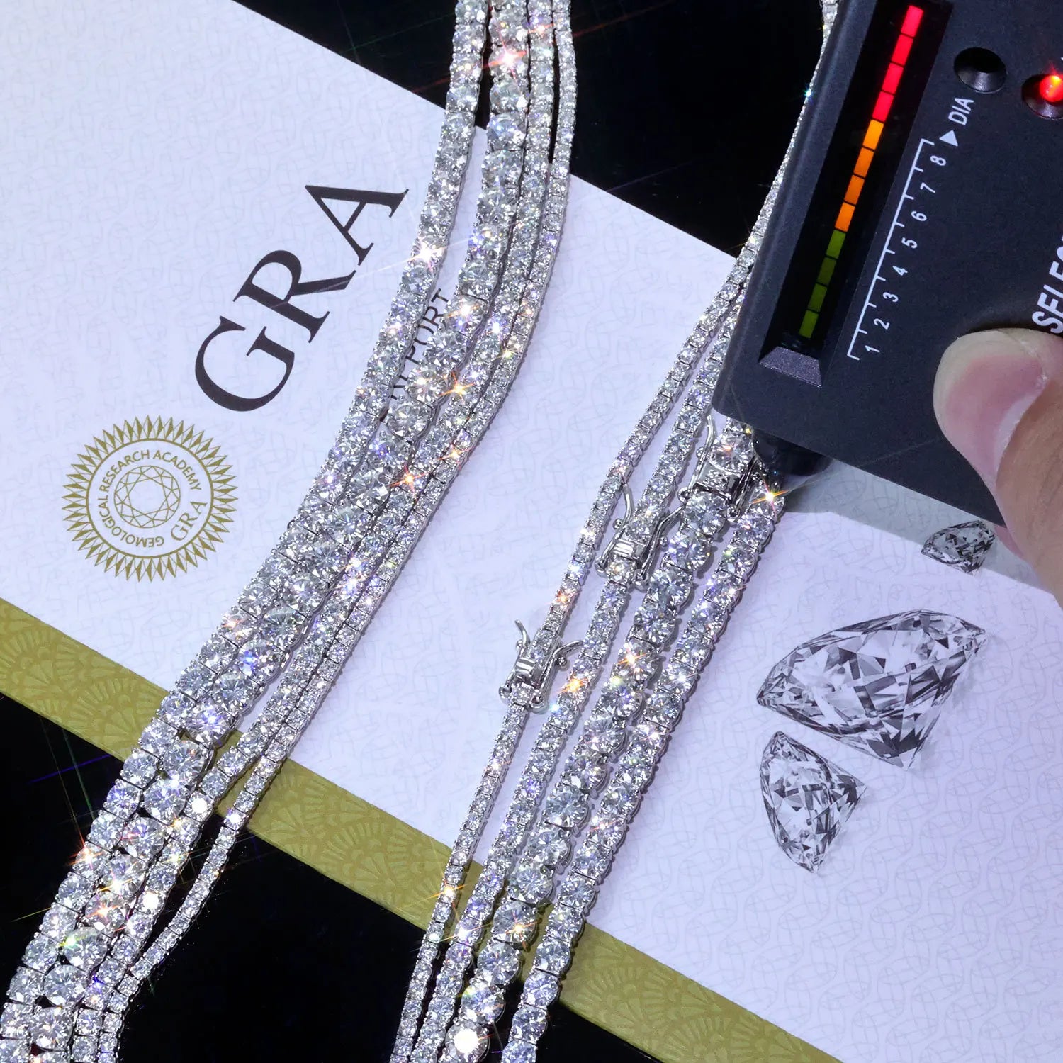 BJXMOSO Moissanite Tennis Bracelet — 925 Sterling Silver Wedding Jewelry