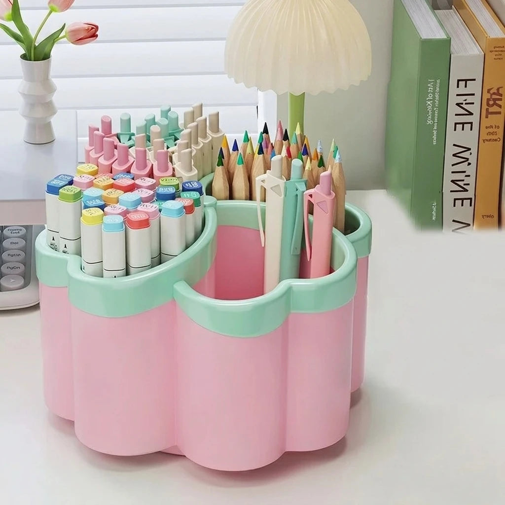 Desktop Storage Organizer — 4 Large Compartments for Office Supplies