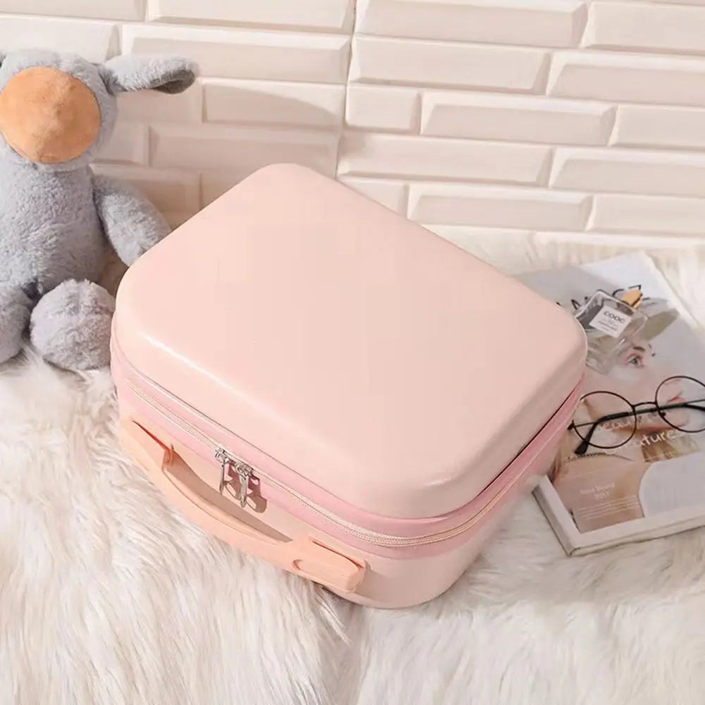 ISKYBOB Mini Carry On Suitcase — Compact Travel Luggage & Makeup Organizer