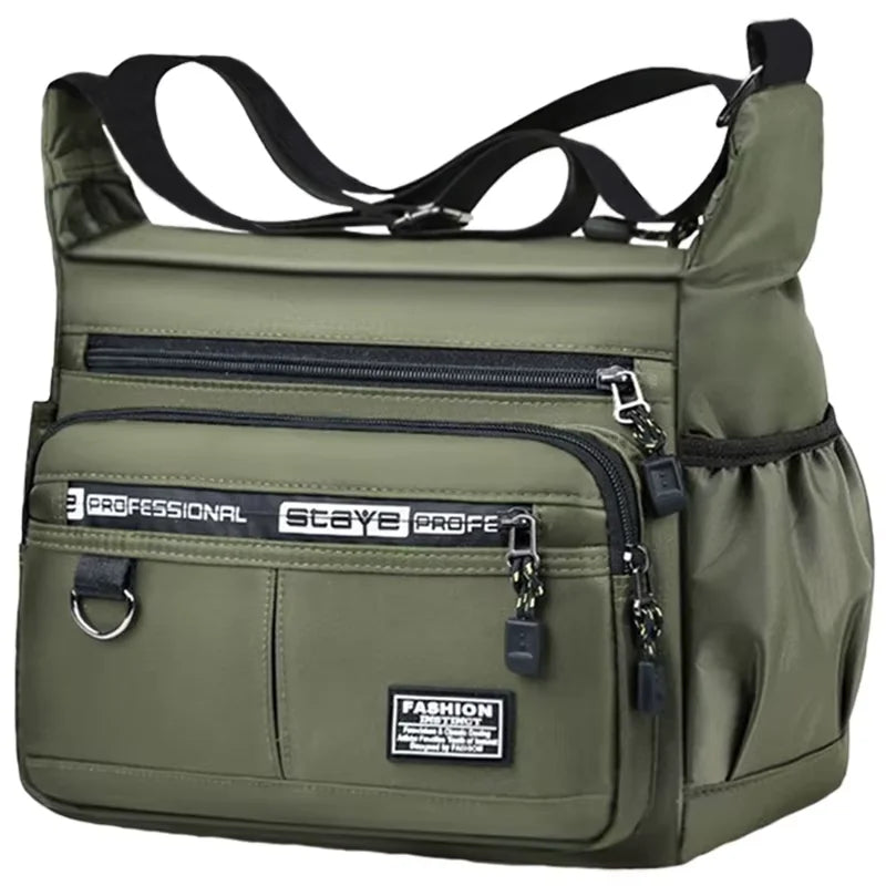 Men's Business Crossbody Bag — Multi-Pocket Professional Shoulder Bag