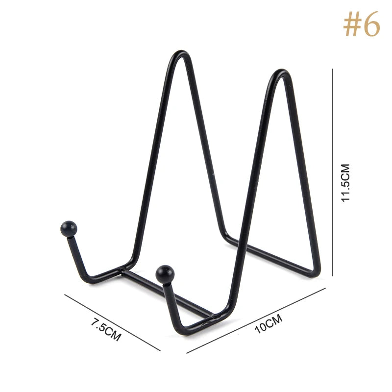 Metal Plate Display Stand — Decorative Easel for Pictures and Dishes