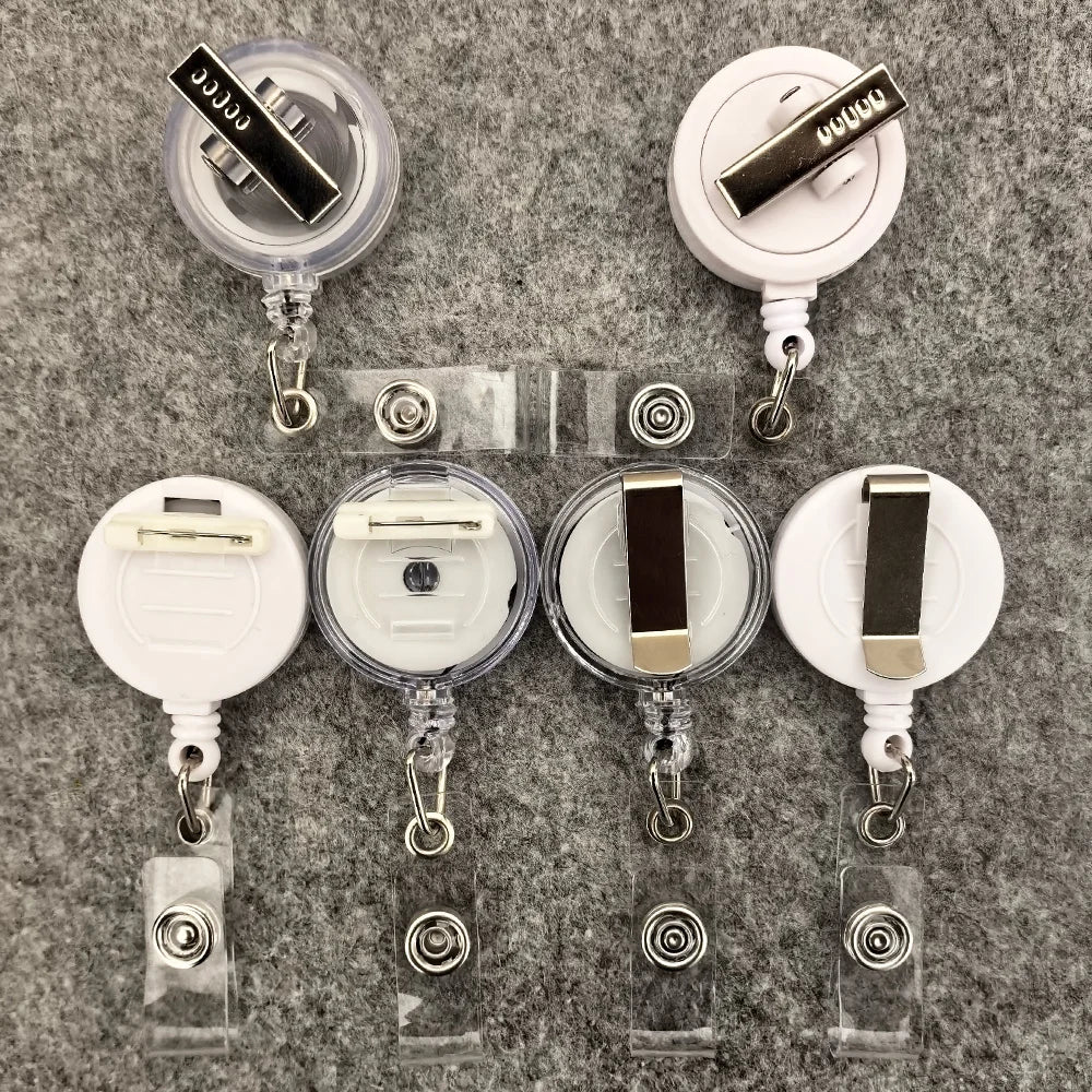 Retractable Badge Reel — Adjustable ID Card Holder for Work and School