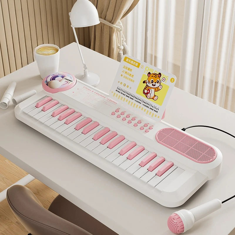 37-Key Electronic Kids Keyboard — Musical Learning Toy with Microphone