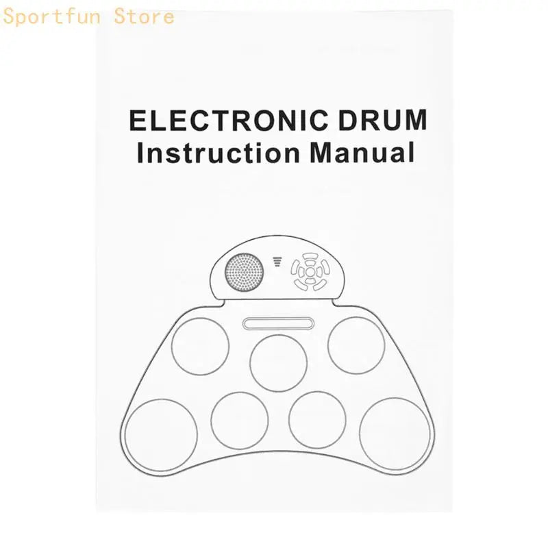 Roll Up Electronic Drum Set — Portable Percussion Kit with Built-In Speaker