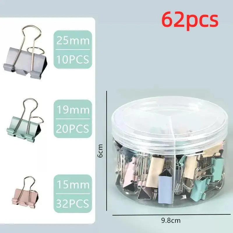 Heavy Duty Metal Binder Clips — Multi-Color Paper Clamps for Office & Home