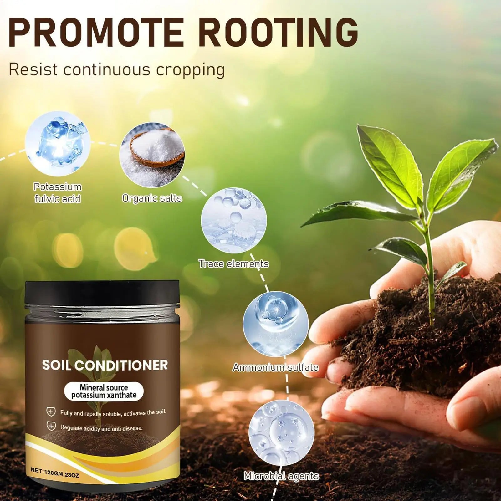 Organic Soil Conditioner & Activator — Nutrient Booster for Plants