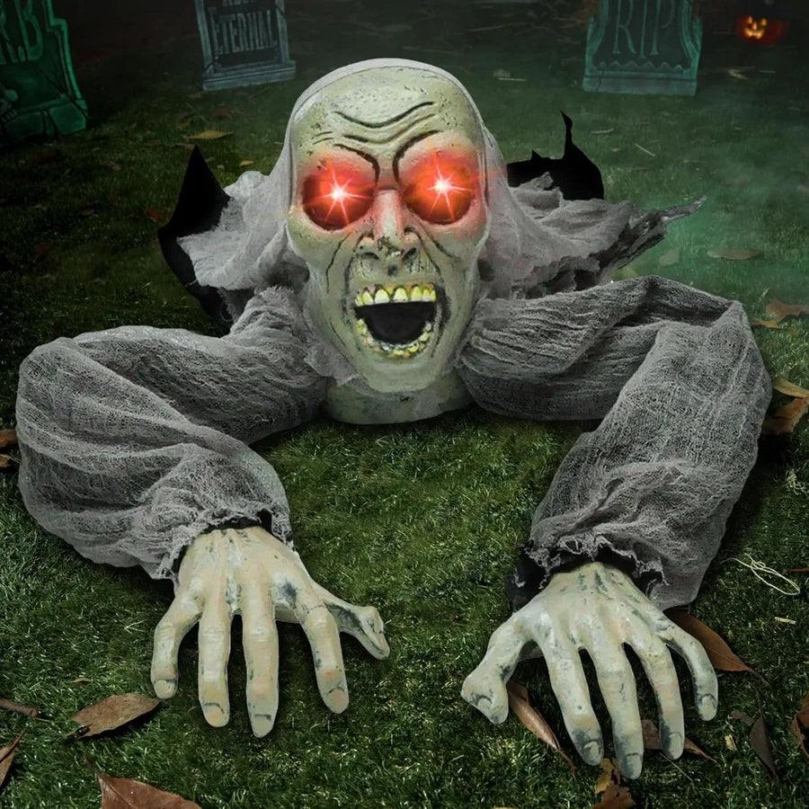 Joyfy Groundbreaker Zombie — Animated Halloween Decor with Sound and Flashing Eyes