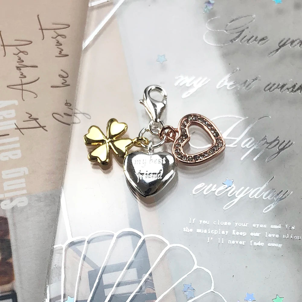 Thaddaeus Cloverleaf Heart Charm — Vintage 925 Sterling Silver Pendant