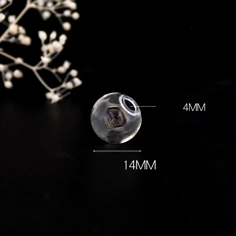 Hollow Glass Ball Orbs — Clear Bubble Vials for Jewelry Making