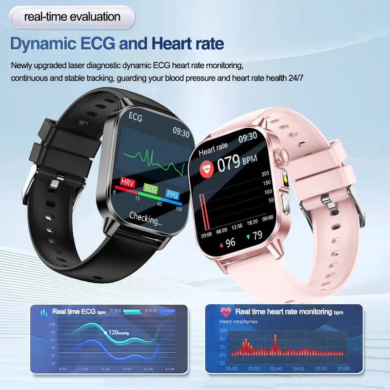 GUHUAVMI ECG Smart Watch — Advanced Health Monitoring & Bluetooth Call
