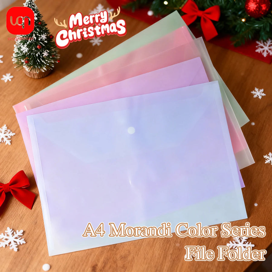 A4 Plastic Document Folders — Clear Envelopes with Snap Closure, 50 Pack