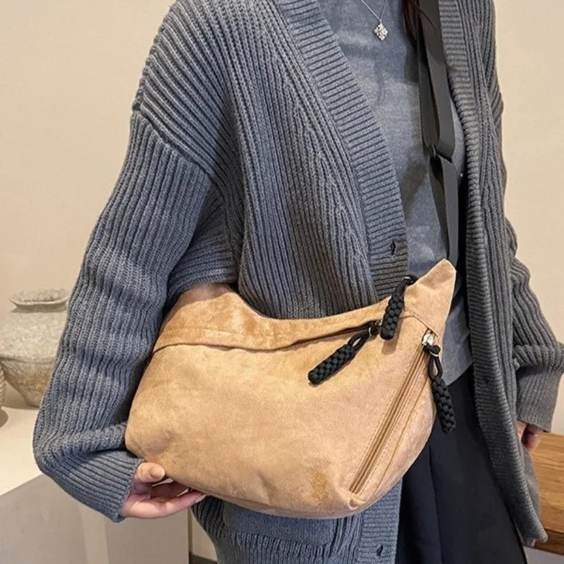 macroupta Retro Hobo Bag — Large Capacity Minimalist Shoulder Bag