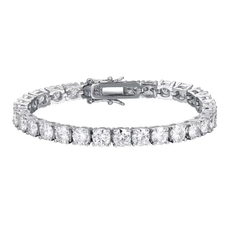 knobspin Moissanite Tennis Bracelet — 925 Sterling Silver Fine Jewelry