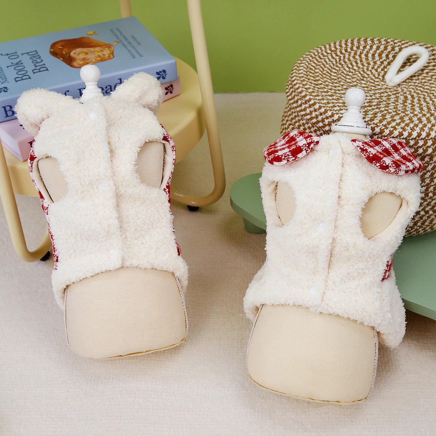 Plaid Dog Jacket and Dress Set — Stylish Autumn/Winter Pet Outfits