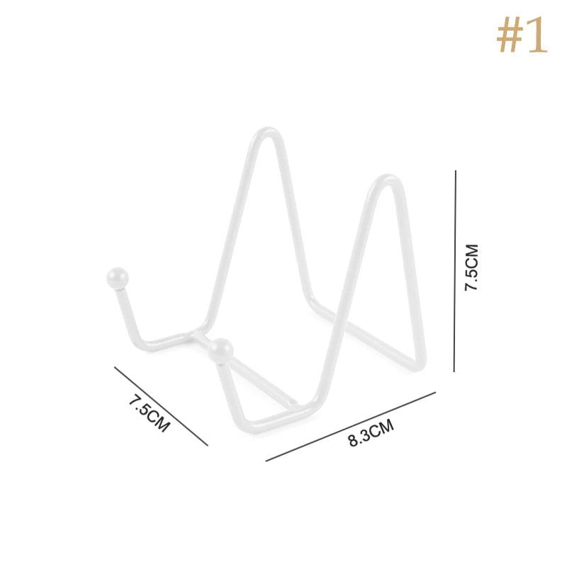 Metal Plate Display Stand — Decorative Easel for Pictures and Dishes