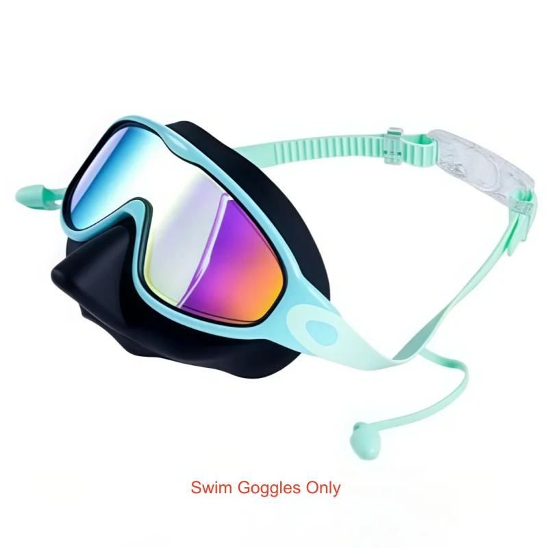 Wide View Swimming Mask — Anti-Fog Goggles with Nose Cover